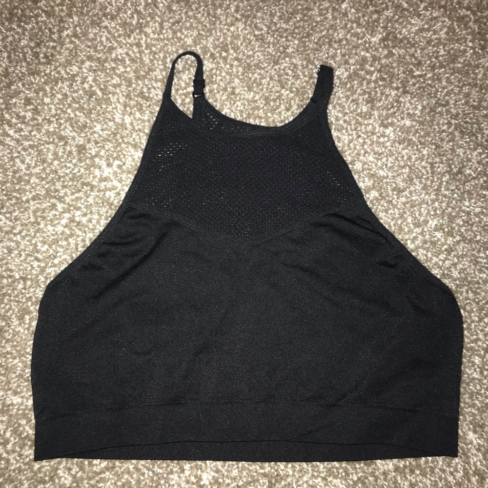Black High Neck Bralette/Crop Top